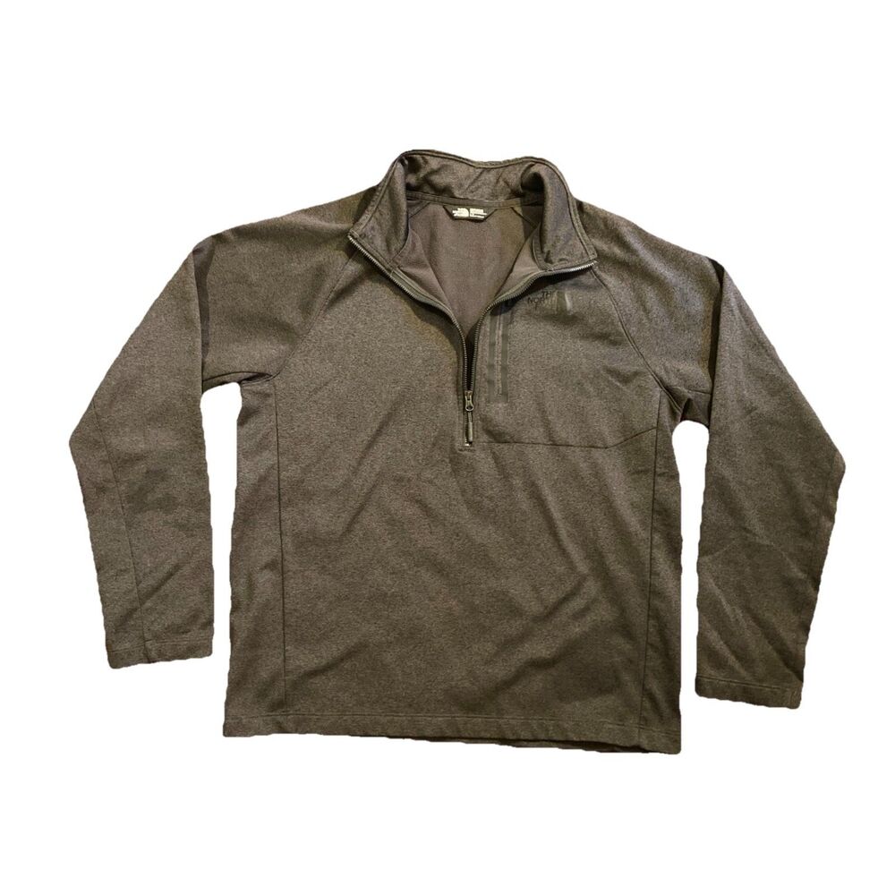 The North Face 1/4 Zip Pullover Jacket Men’s Size Large Gray Fleece Lined